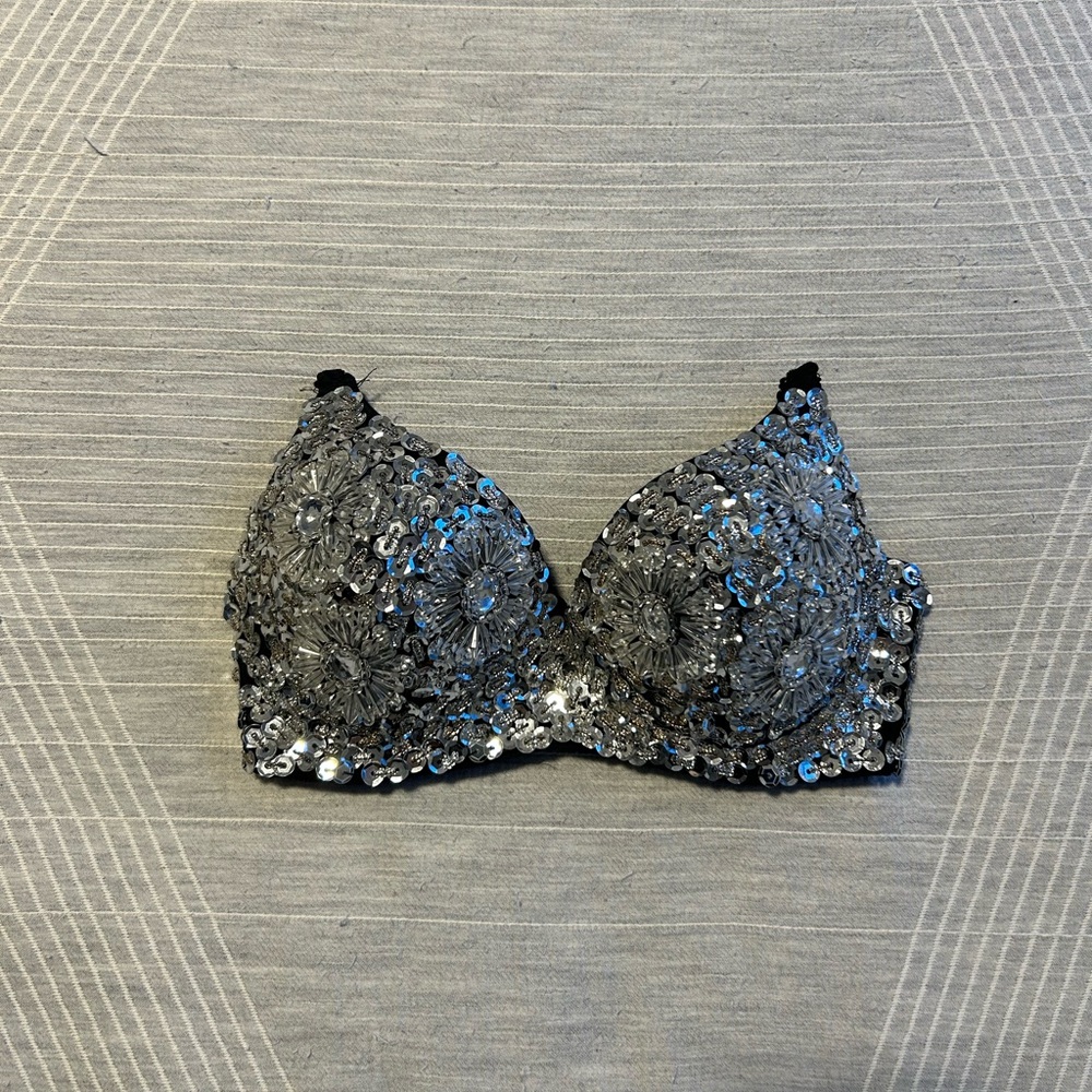 Elegant Sequin Embellished Bra